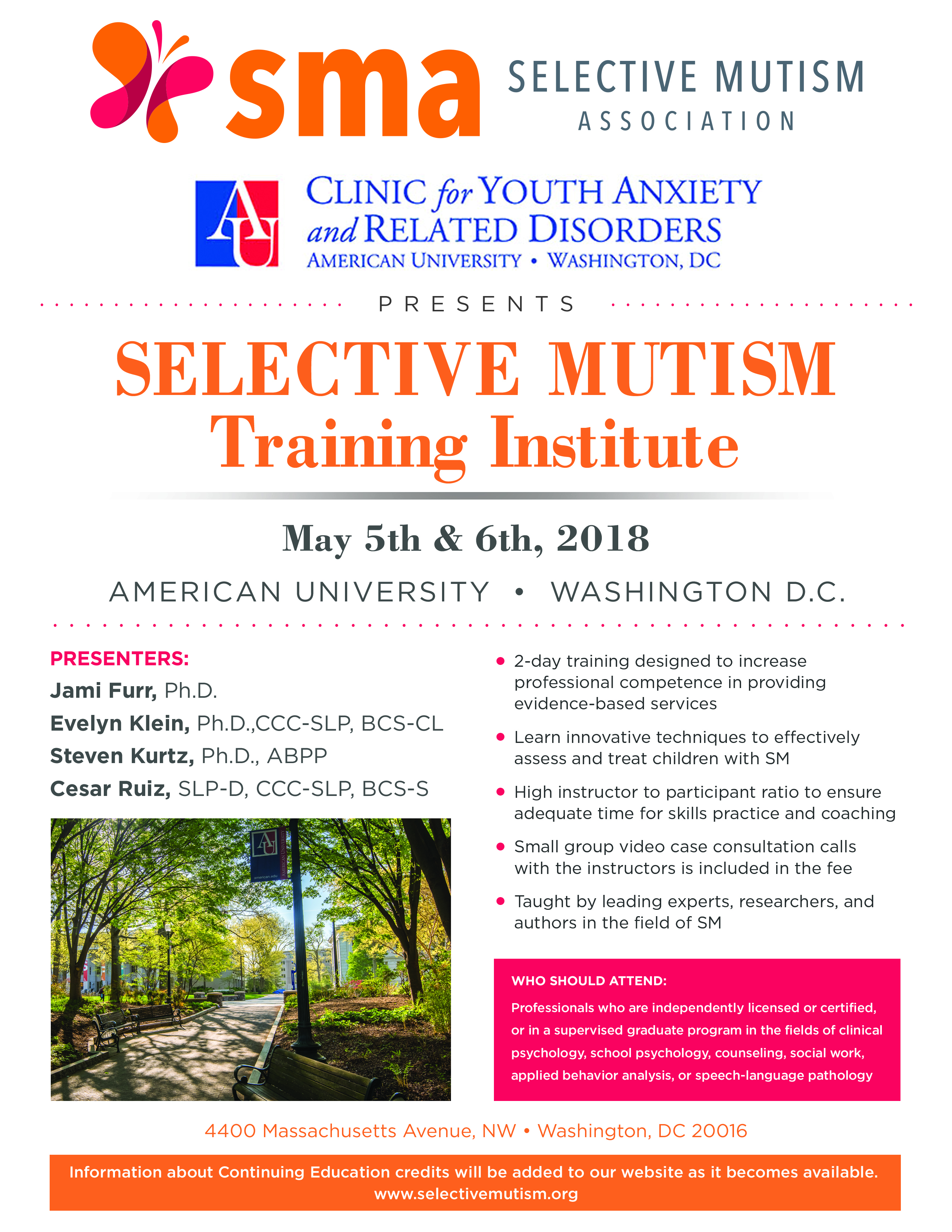 Selective Mutism Association Presents Selective Mutism Training Institute in Washington, DC